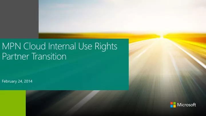 mpn cloud internal use rights partner transition