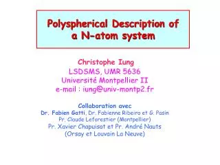 Polyspherical Description of a N-atom system