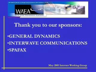 Thank you to our sponsors: