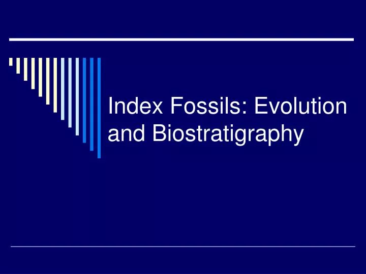 index fossils evolution and biostratigraphy