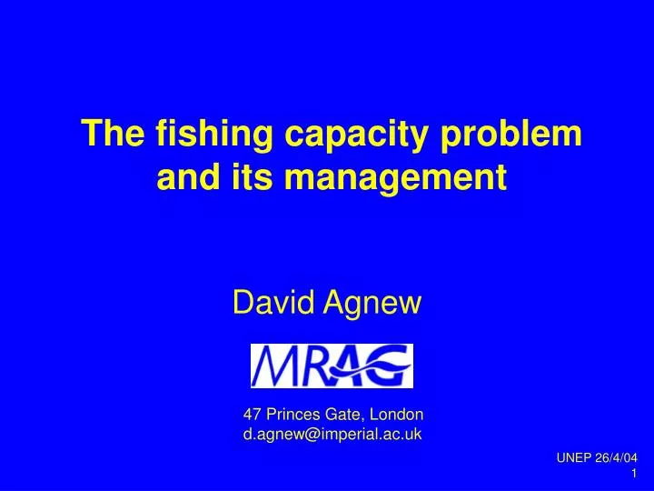 the fishing capacity problem and its management