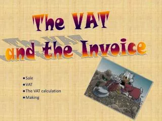 Sale VAT The VAT calculation Making