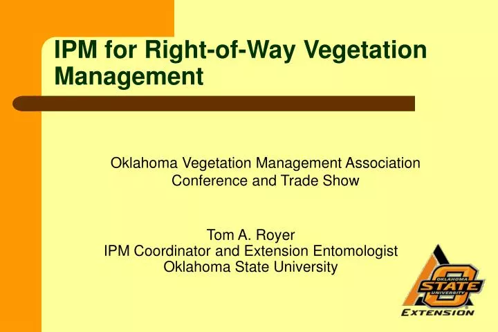 ipm for right of way vegetation management