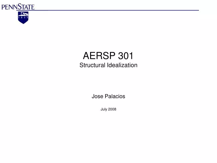 aersp 301 structural idealization