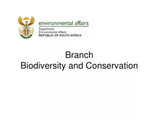 Branch Biodiversity and Conservation