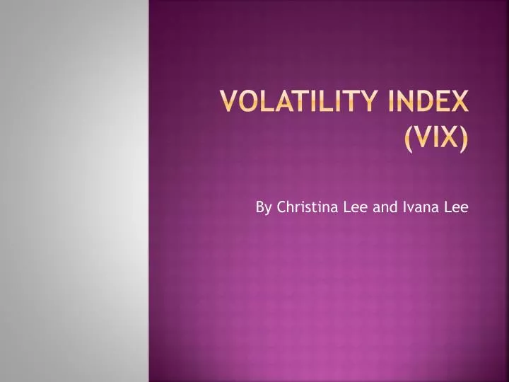 volatility index vix
