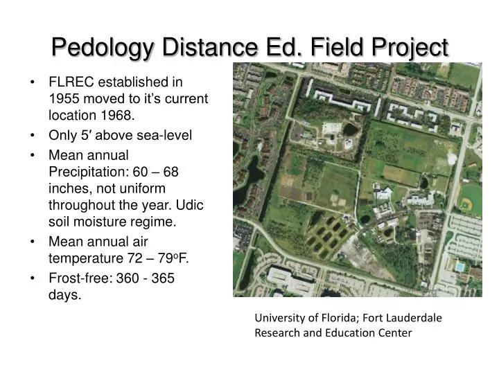 pedology distance ed field project