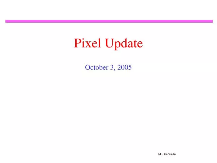 pixel update
