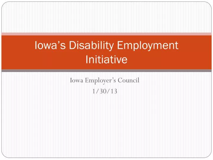 iowa s disability employment initiative