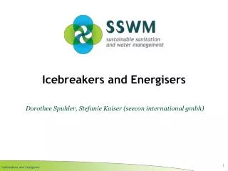 Icebreakers and Energisers