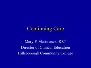 Continuing Care