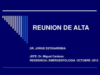 reunion de alta