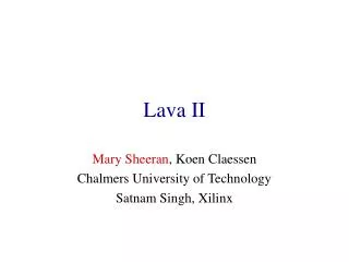 Lava II