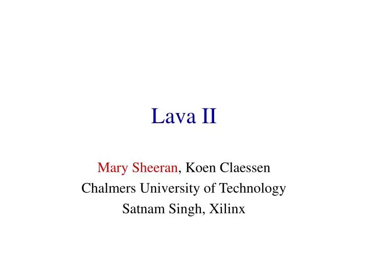 lava ii