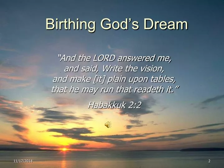 birthing god s dream