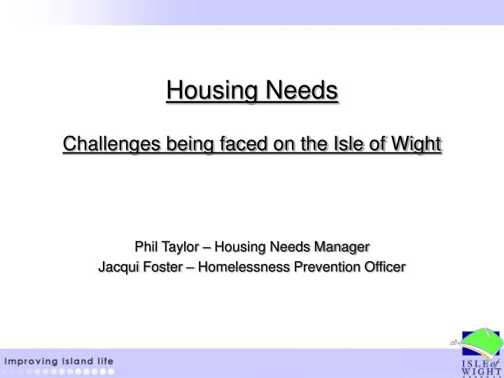 housing needs challenges being faced on the isle of wight