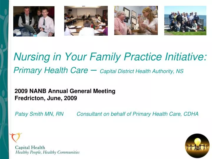 nursing in your family practice initiative primary health care capital district health authority ns