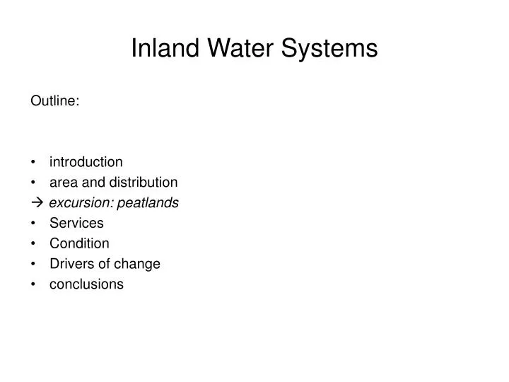 inland water systems
