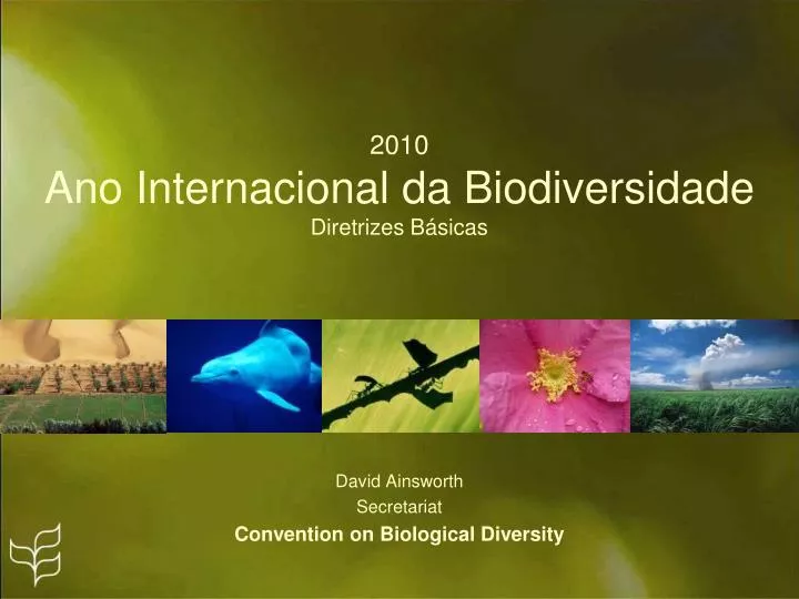 2010 ano internacional da biodiversidade diretrizes b sicas