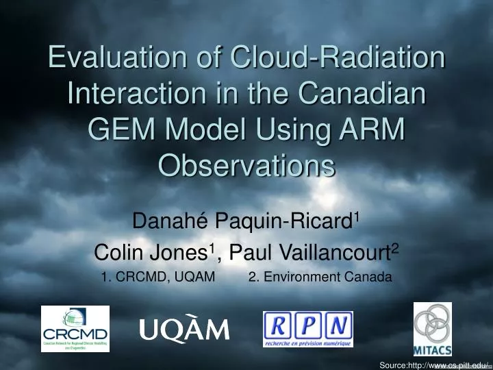 evaluation of cloud radiation interaction in the canadian gem model using arm observations