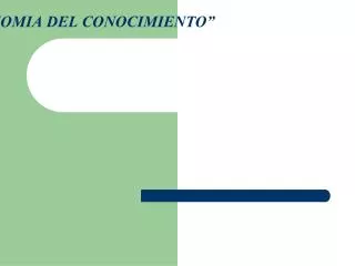 economia del conocimiento