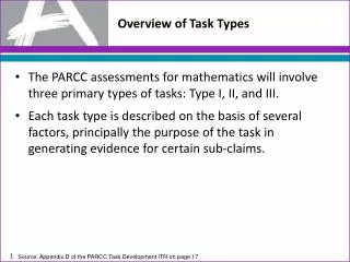 Overview of Task Types