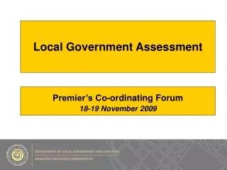 Local Government Assessment