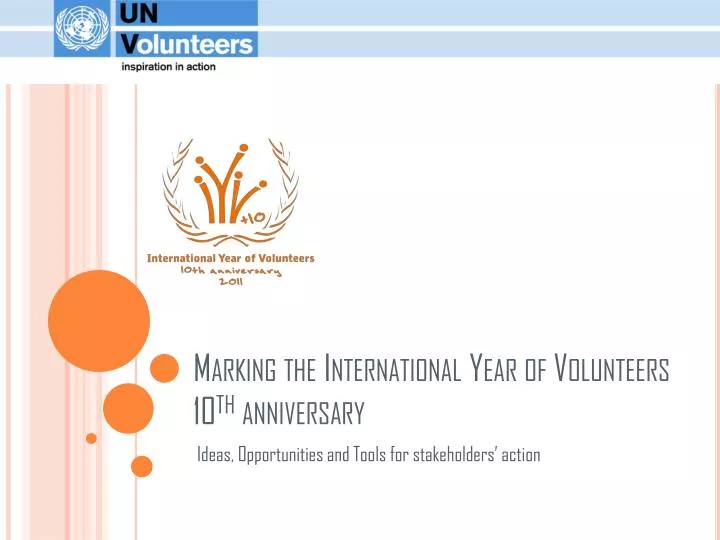 marking the international year of volunteers 10 th anniversary