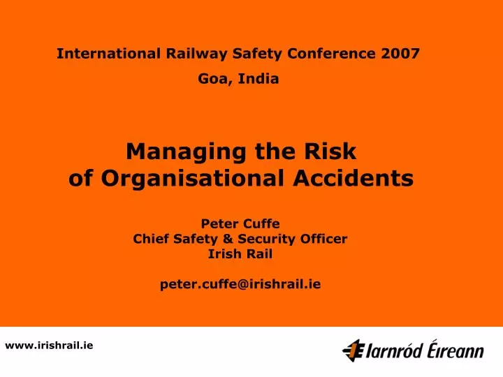 m anaging the risk of organisational accidents