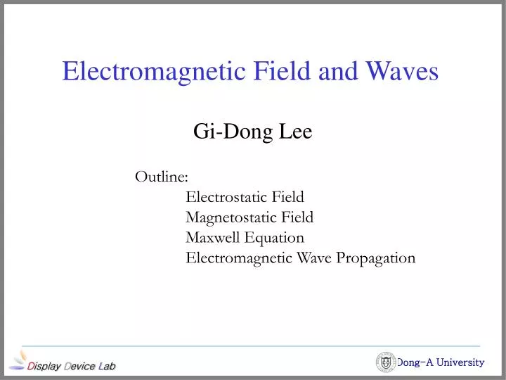 electromagnetic field and waves