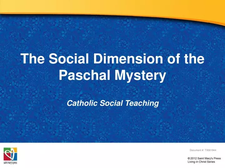 the social dimension of the paschal mystery