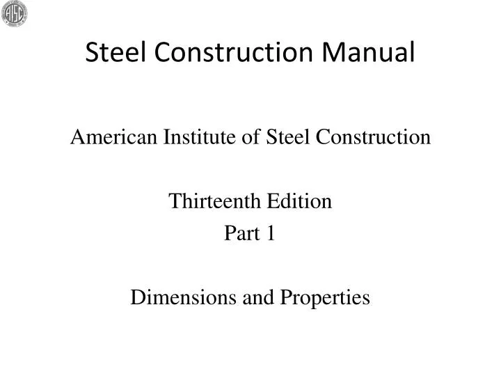 steel construction manual