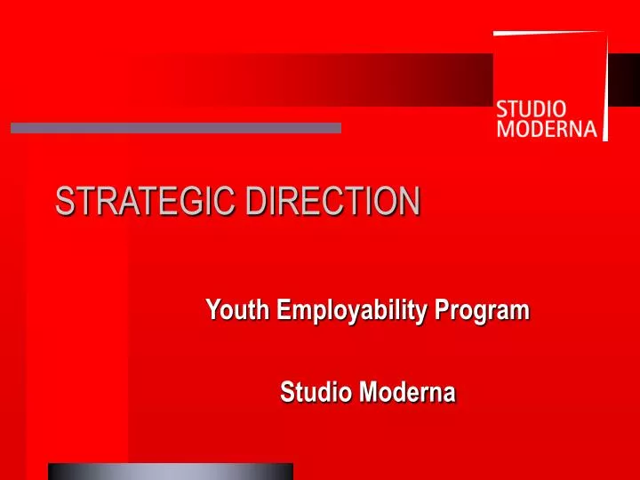 youth employability program studio moderna