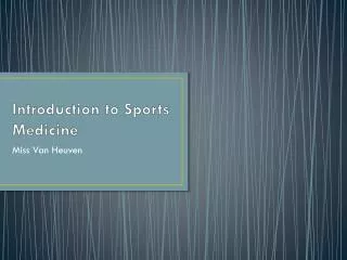 Introduction to Sports Medicine