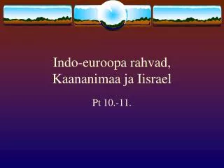 indo euroopa rahvad kaananimaa ja iisrael