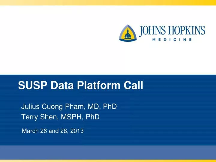 susp data platform call