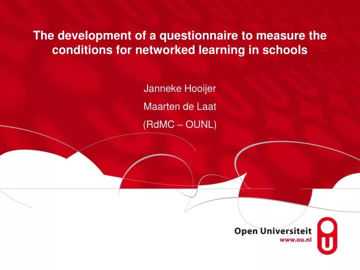 the development of a questionnaire to measure the conditions for networked learning in schools