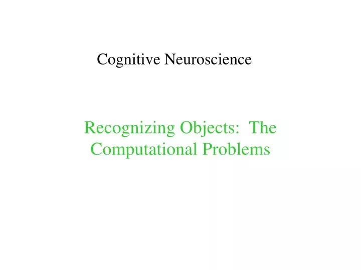 cognitive neuroscience