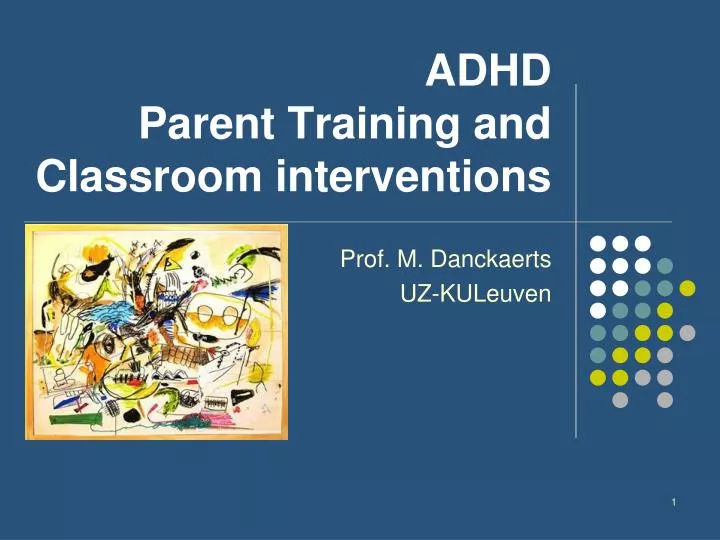 adhd parent training and classroom interventions