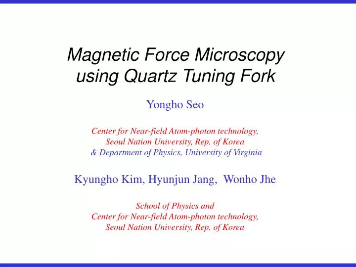 magnetic force microscopy using quartz tuning fork