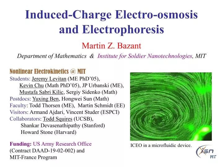 induced charge electro osmosis and electrophoresis