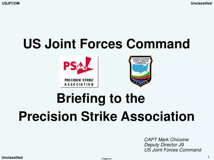 us joint forces command briefing to the precision strike association