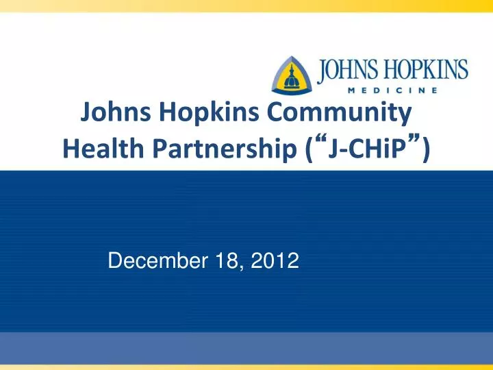 johns hopkins community health partnership j chip
