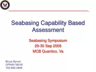 Seabasing Capability Based Assessment