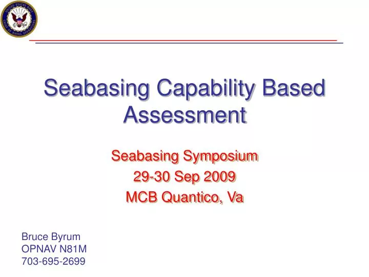 seabasing capability based assessment