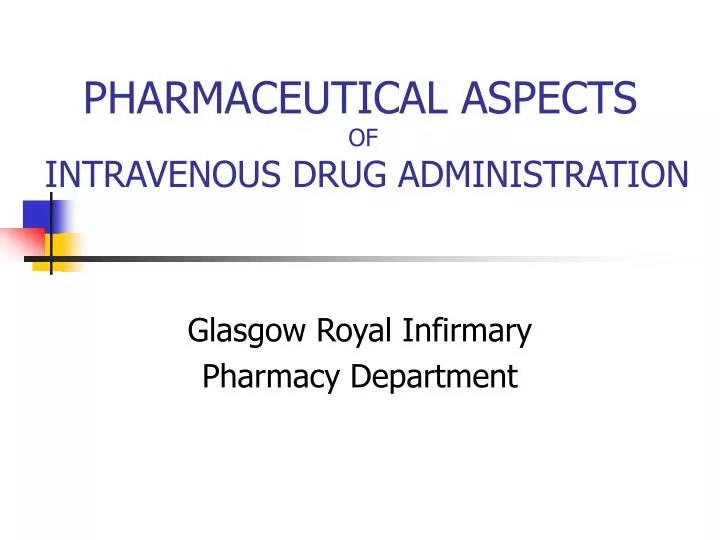 glasgow royal infirmary pharmacy department