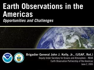 Earth Observations in the Americas Opportunities and Challenges