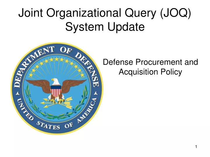 joint organizational query joq system update