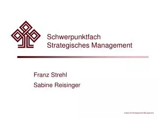 schwerpunktfach strategisches management