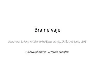 bralne vaje
